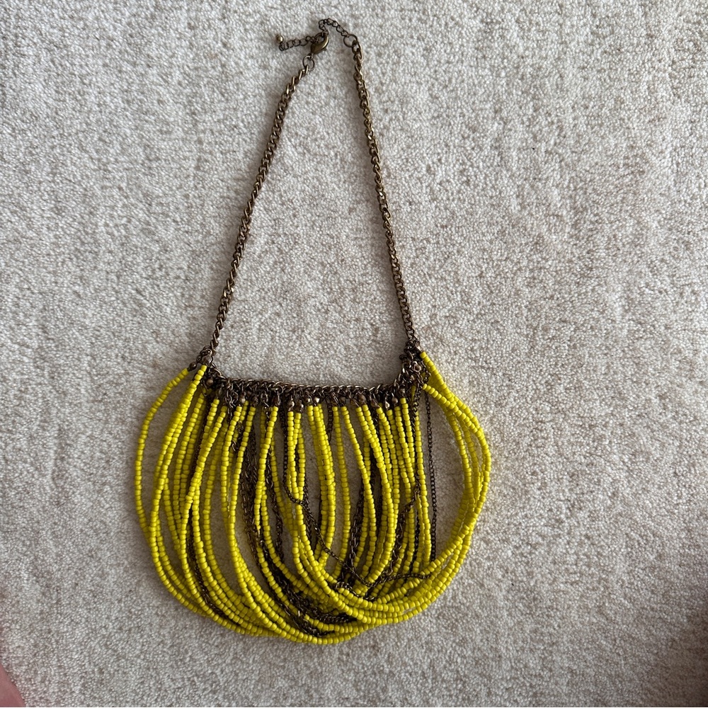 Yellow Statement Necklace